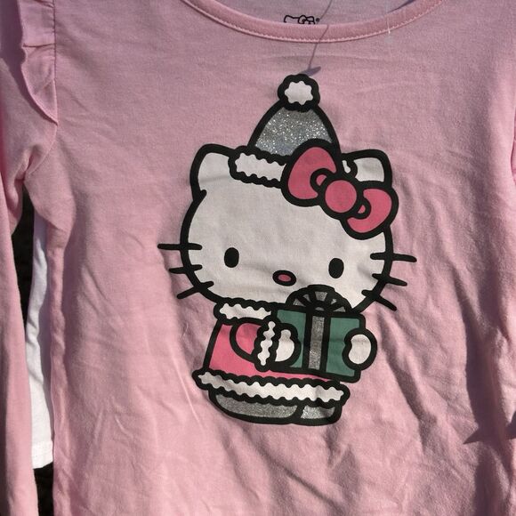 NEW Sanrio Hello Kitty 3 Piece Girls Outfit-Winter‎ Holiday Christmas - Size 5/6 - Picture 2 of 11